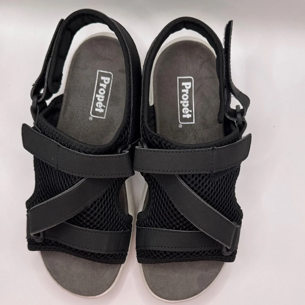 Propet Women's Black Mesh Sandals - Picture 5 of 10
